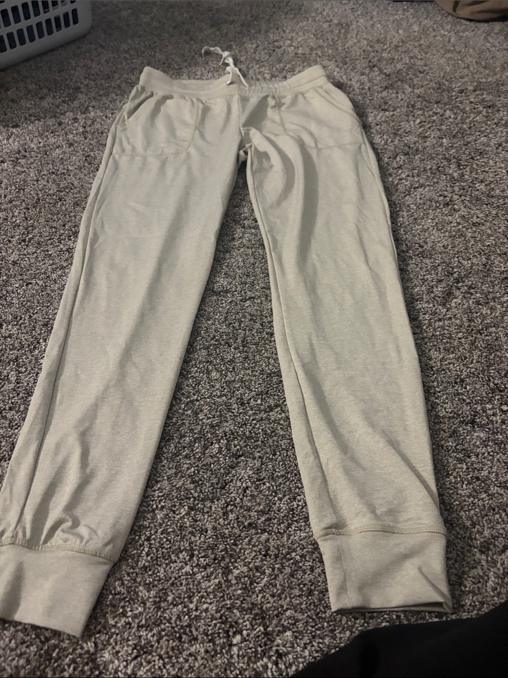 Women’s Cream Drawstring Jogger Pants super soft